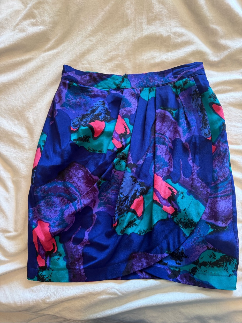 Yumi Kim Abstract Print Mini Skirt in Blue, Teal & Pink